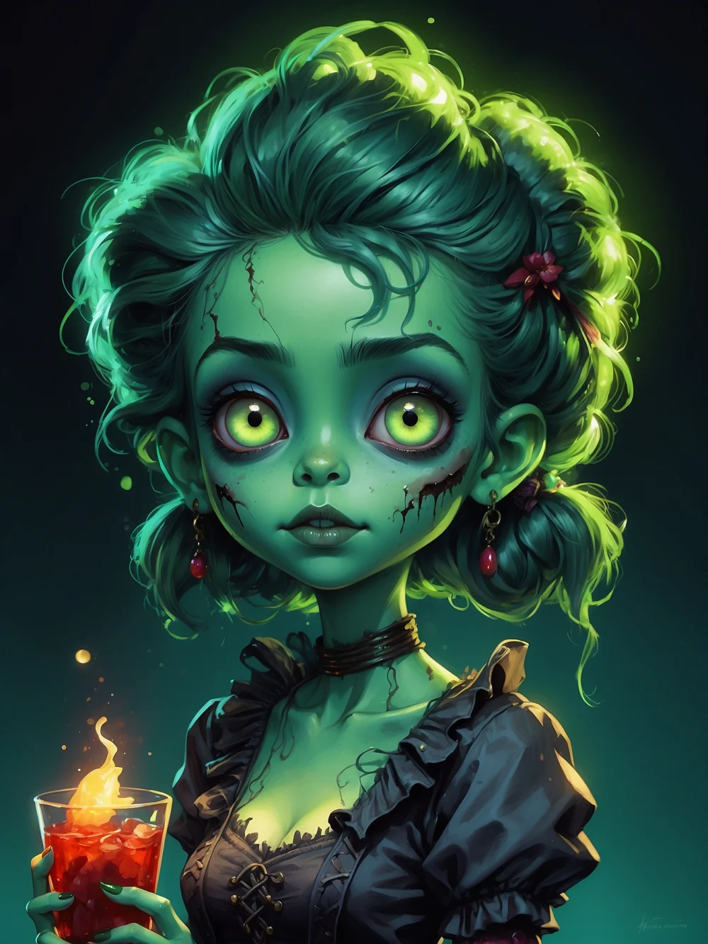 cute green zombie 06