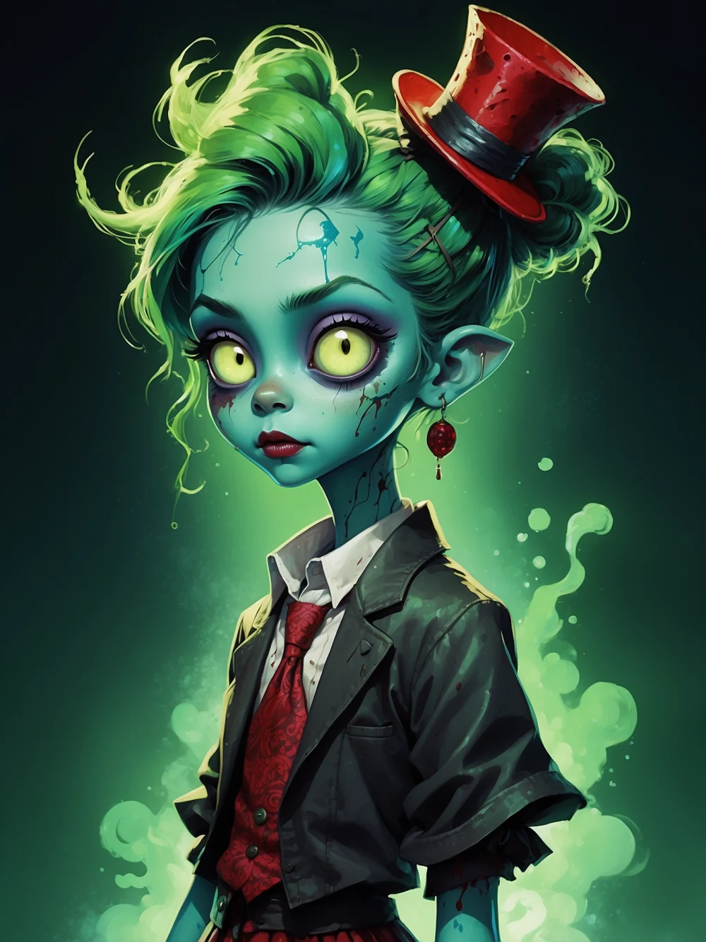 cute green zombie 09