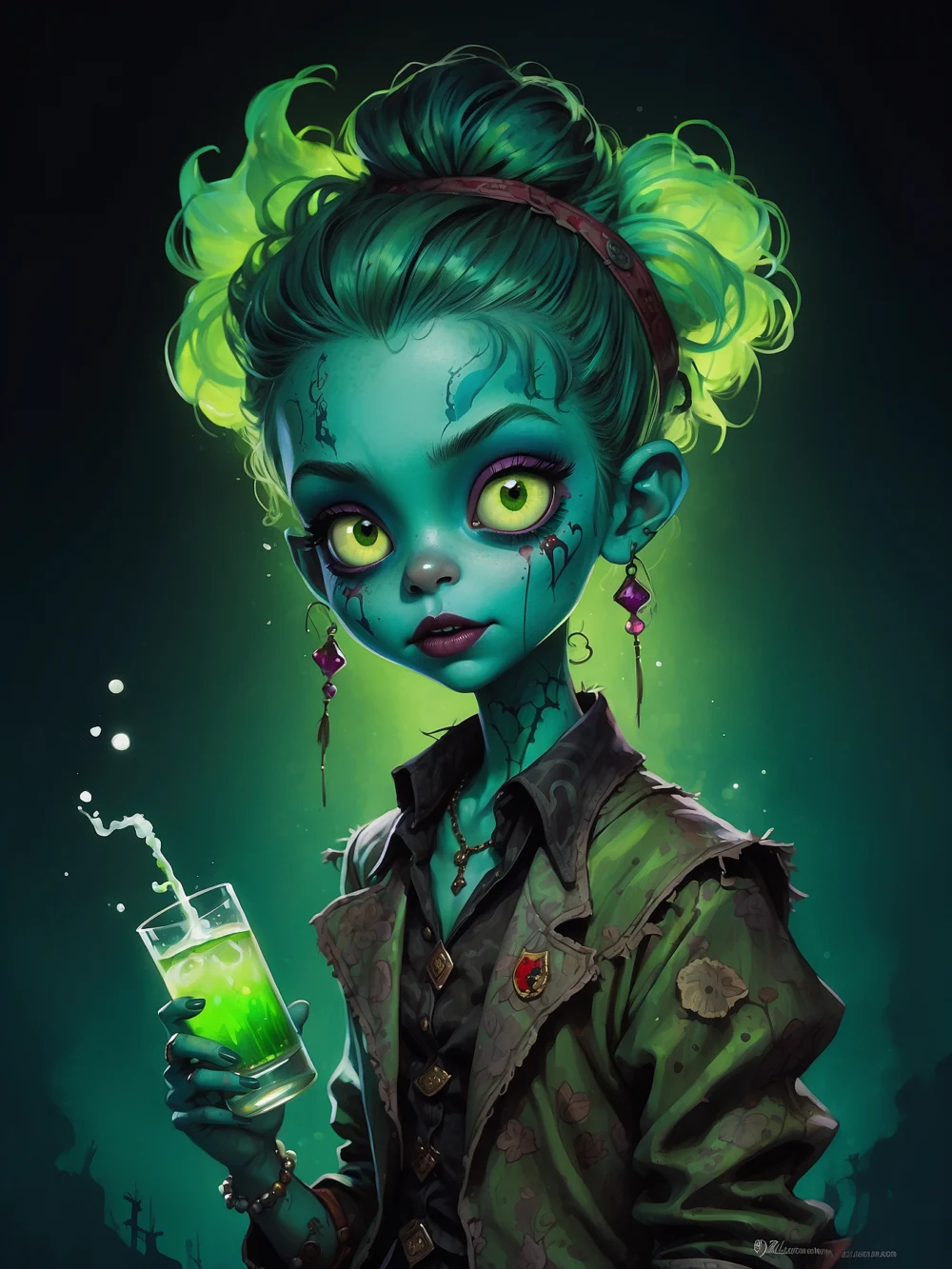 cute green zombie 10