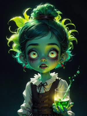 cute green zombie 11