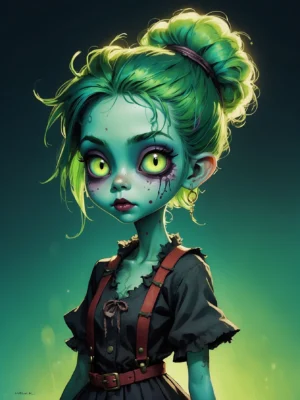 cute green zombie 12