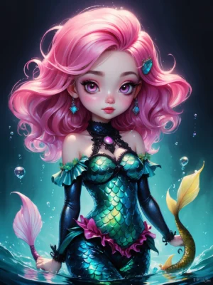 cute pink Mermaid 02