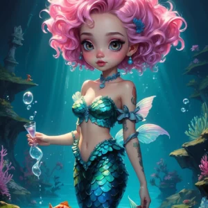 cute pink Mermaid 03