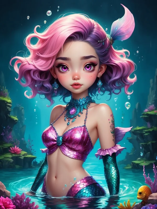 cute pink Mermaid 04