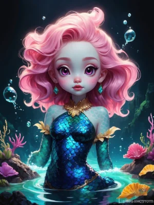 cute pink Mermaid 05