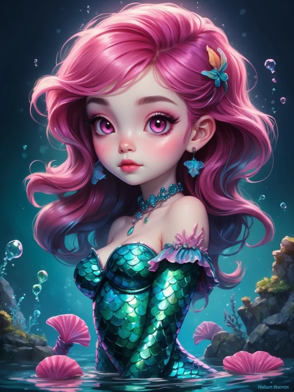 cute pink Mermaid 06