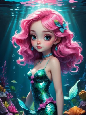 cute pink Mermaid 10