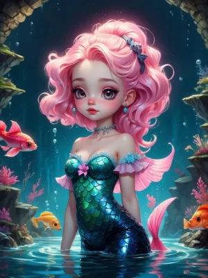 cute pink Mermaid 11