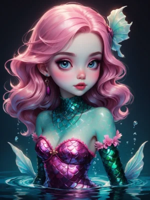 cute pink Mermaid 12