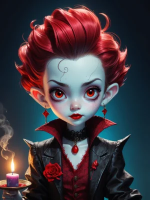 cute red skin vampire 02