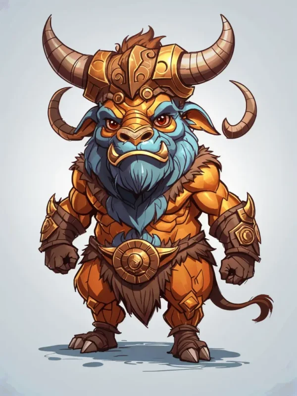 cartoon Minotaur 08