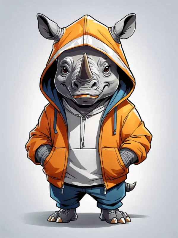 cartoon Rhino 33