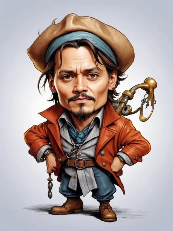 cartoon of Johnny Depp 10