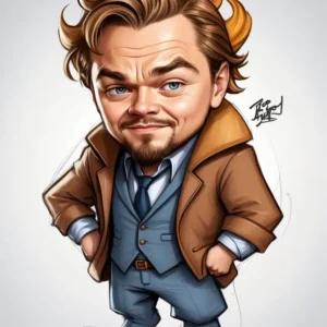 cartoon of Leonardo DiCaprio 05