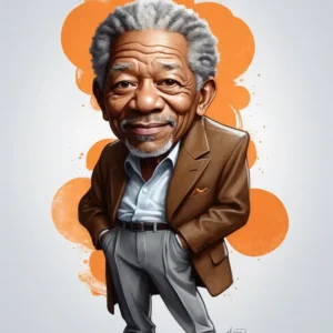 cartoon of Morgan Freeman 09