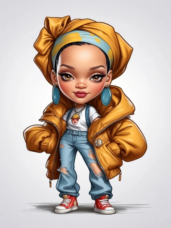 cartoon of Rihanna 10