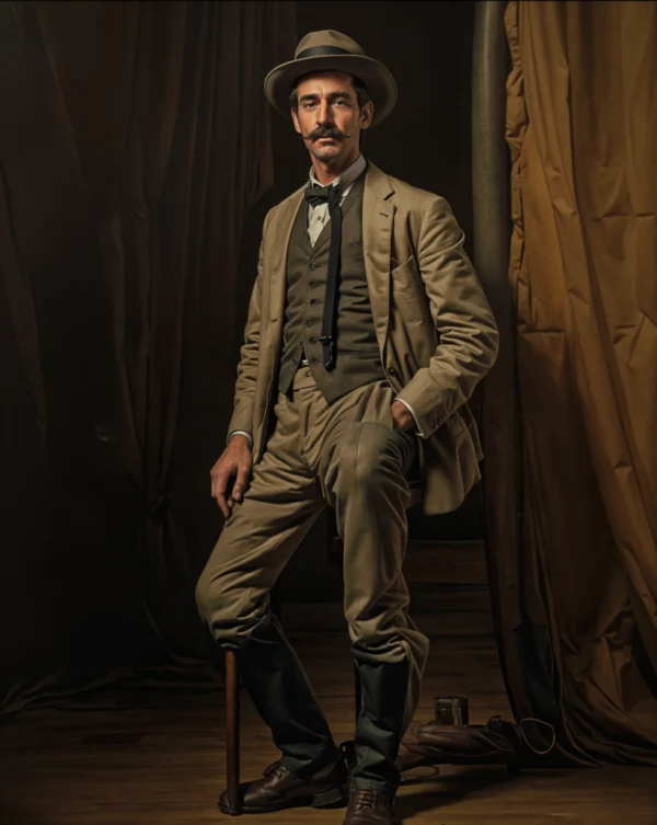 portrait of a man 1800s era 07