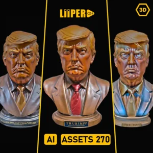 Donald Trump Bust Statue - Best 3D Models - AI ASSETS 370