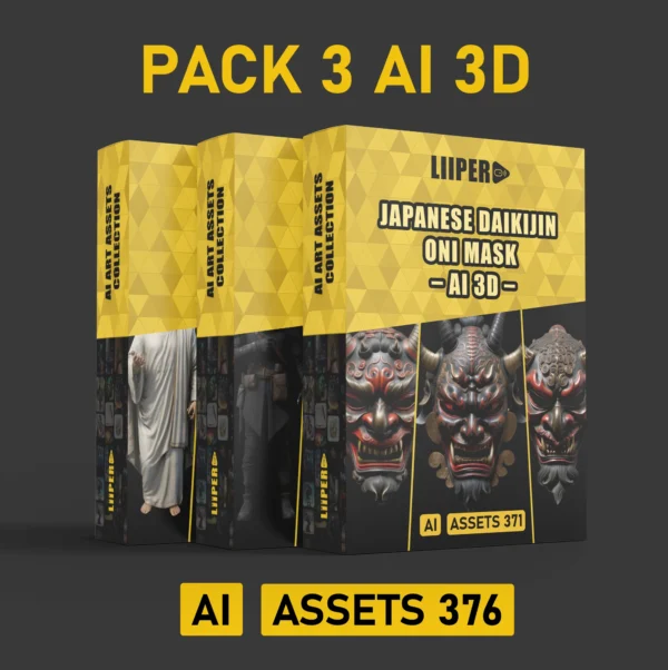 Best Pack 3 - AI 3D Models Bundle Vol. 19 - AI ASSETS 376