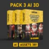 Best Pack 3 - AI 3D Models Bundle Vol. 20 - AI ASSETS 381