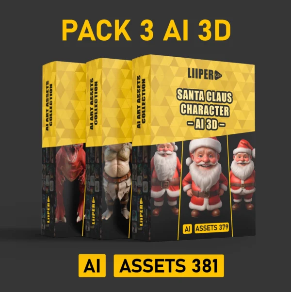 Best Pack 3 - AI 3D Models Bundle Vol. 20 - AI ASSETS 381