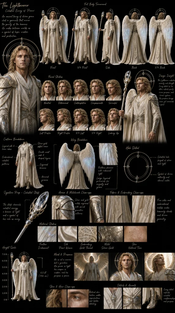 Cinematic Angel Character Sheet 05 - Male