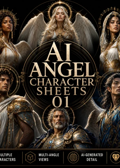 AI Angel Character Sheets 01 - Collection Cover