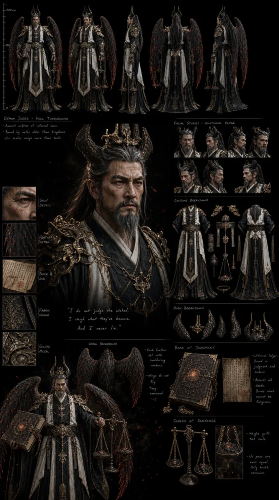 Cinematic Demon Character Sheet 06 - Male