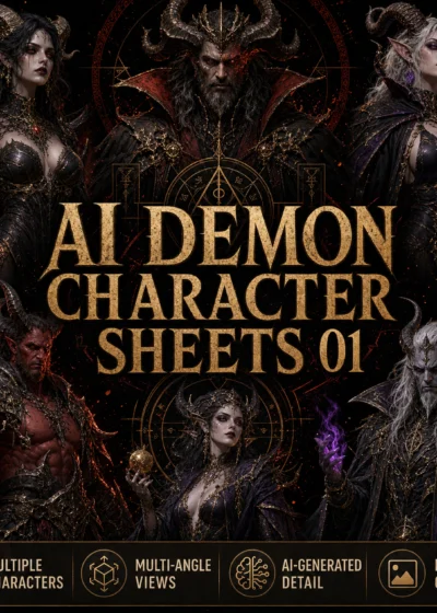 AI Demon Character Sheets 01 - Collection Cover