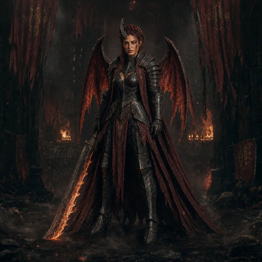 Cinematic Demon Indoor Scene 03 - Female