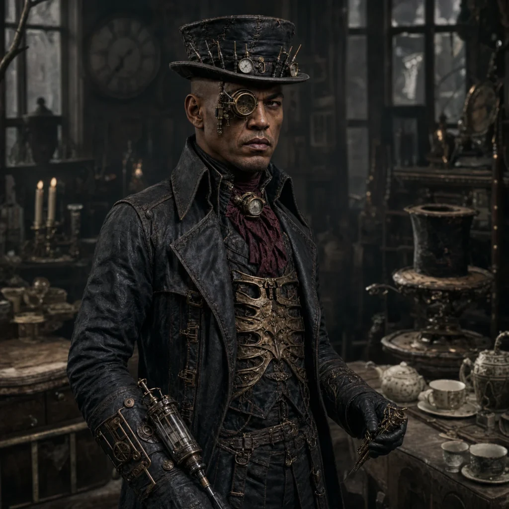 Cinematic Macabre Steampunk Indoor Scene 05 - Male