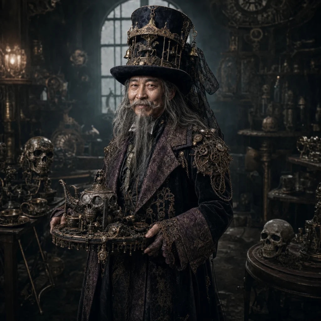 Cinematic Macabre Steampunk Indoor Scene 06 - Male