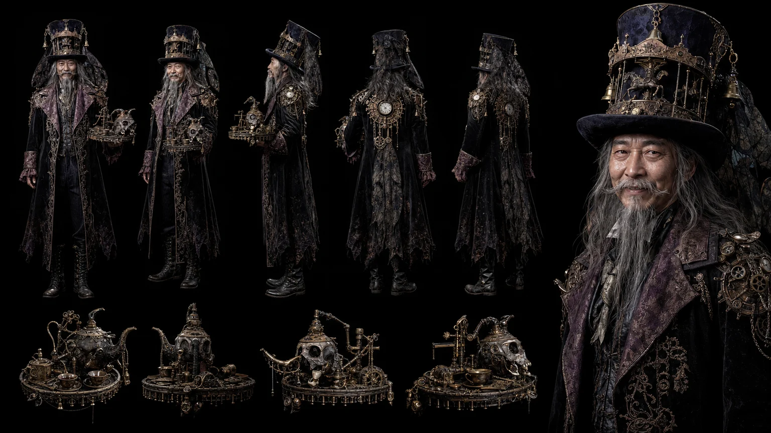 Macabre Steampunk Character Reference 06 - Male