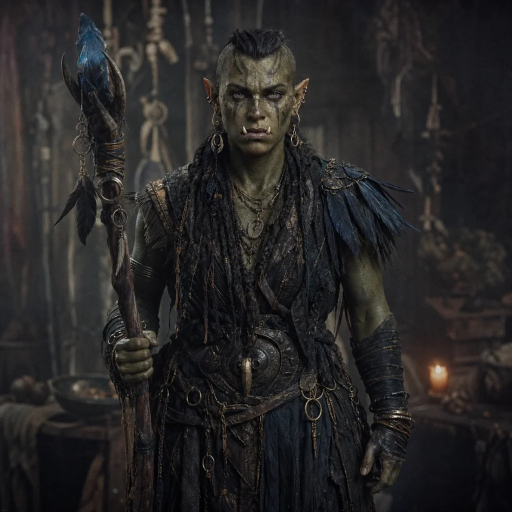 Cinematic Indoor Orc Scene 02 - Female Orc