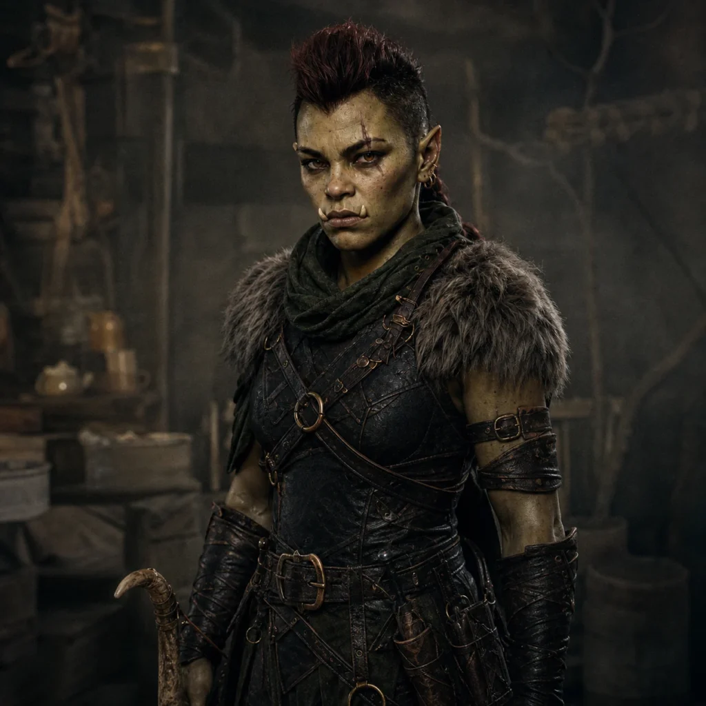 Cinematic Indoor Orc Scene 03 - Female Orc
