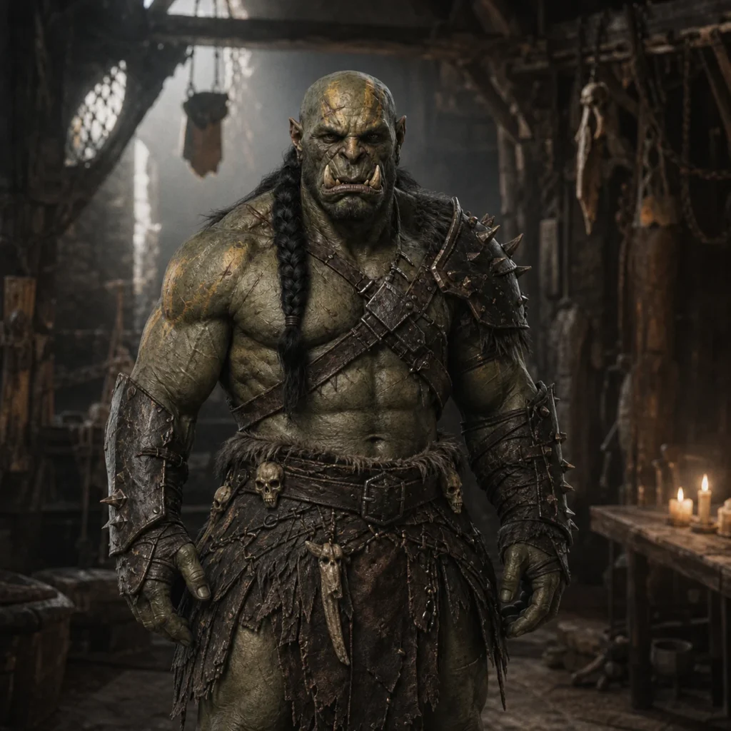 Cinematic Indoor Orc Scene 05 - Male Orc