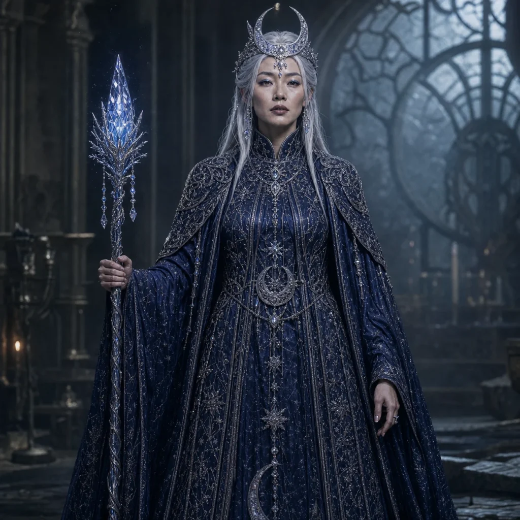 Cinematic indoor AI witch portrait scene 06
