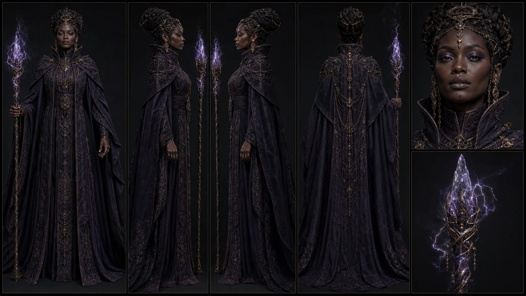 AI-generated Witch Character Sheet 01