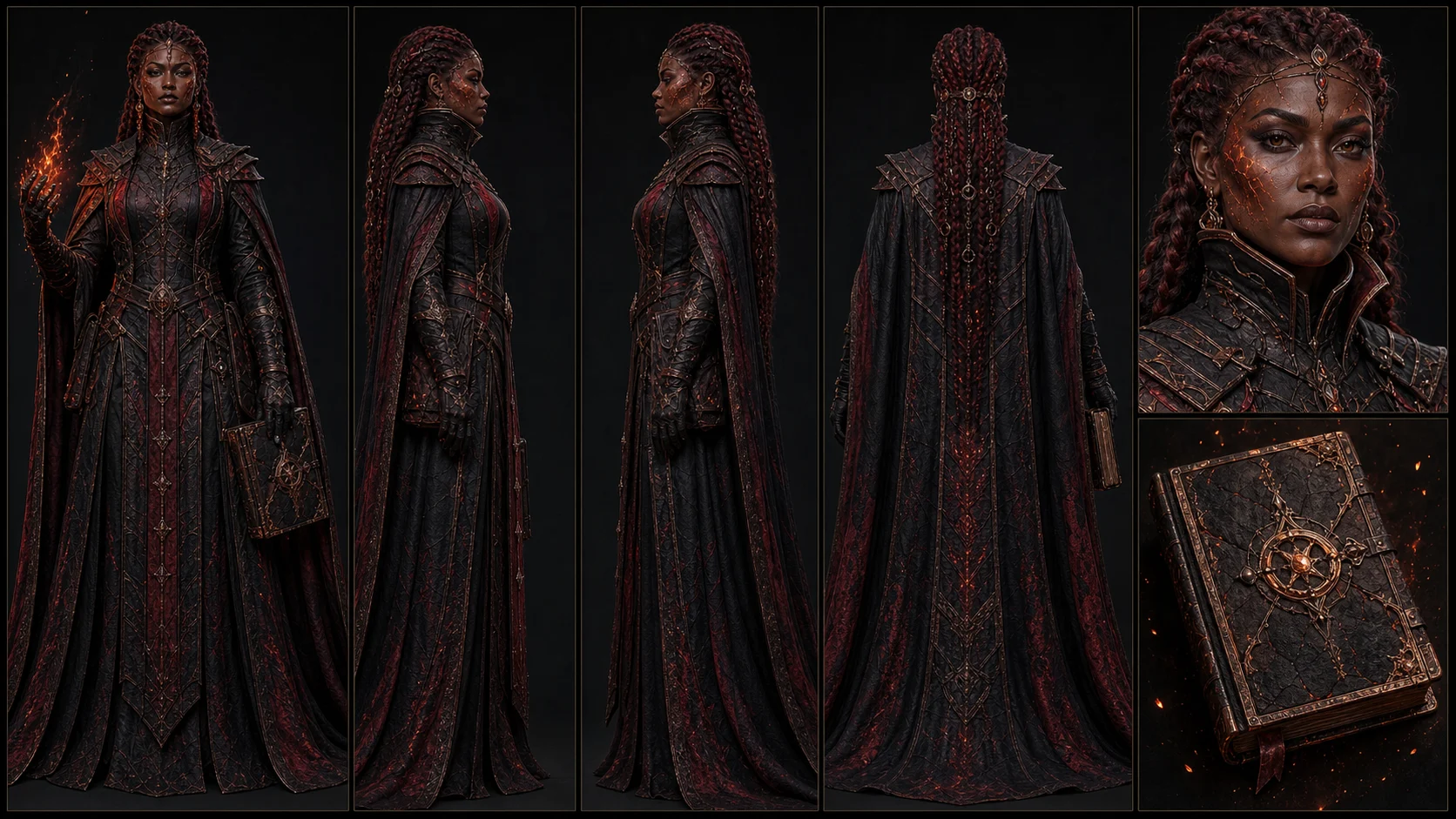 AI-generated Witch Character Sheet 03