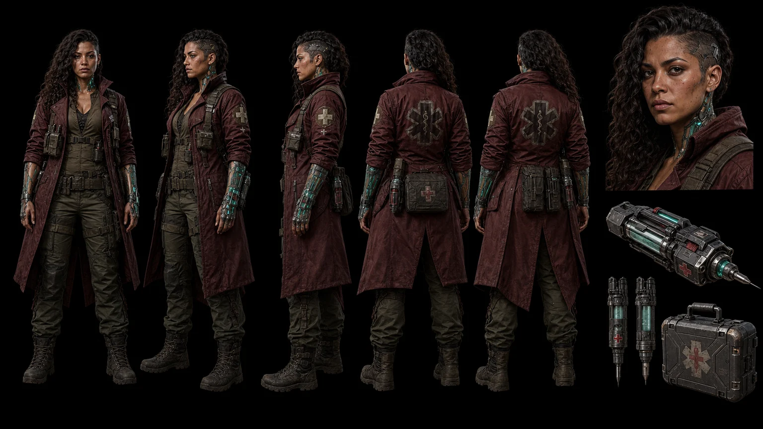 Cyberpunk Character Reference 03 - Female