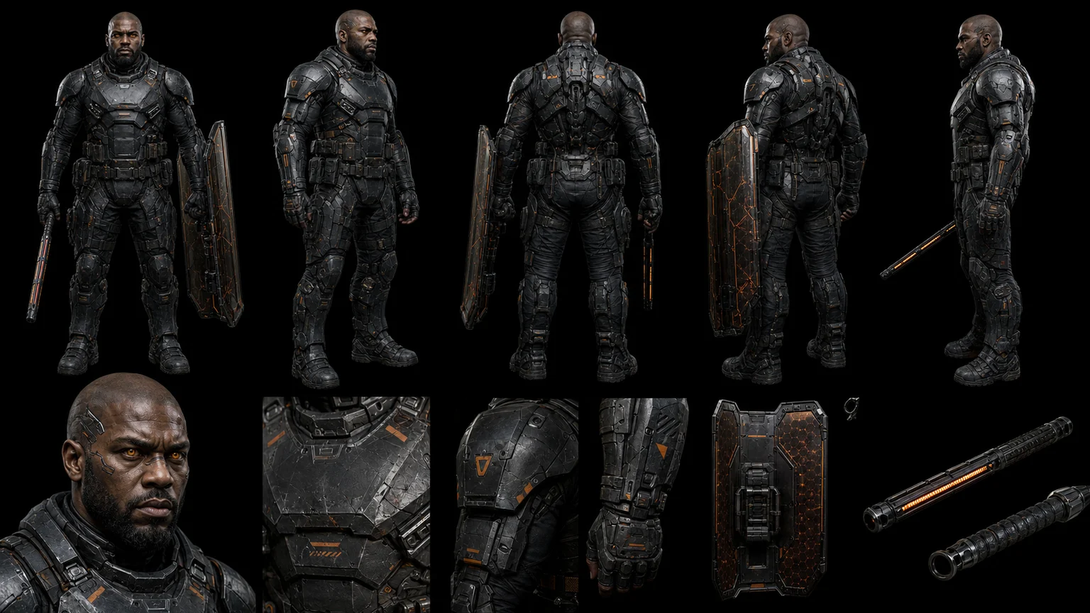 Cyberpunk Character Reference 04 - Male