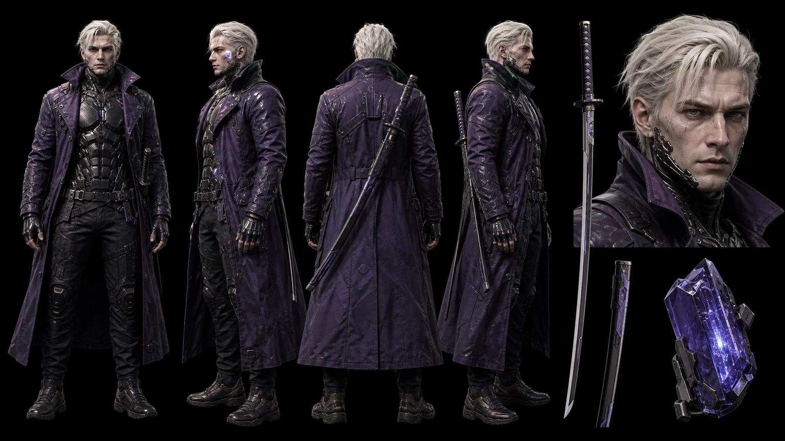 Cyberpunk Character Reference 05 - Male