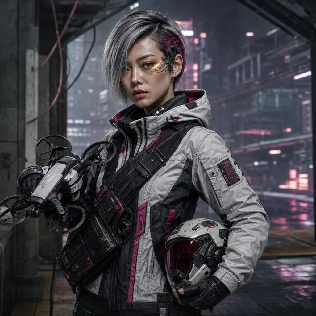 Cinematic Cyberpunk Indoor Scene 02 - Female