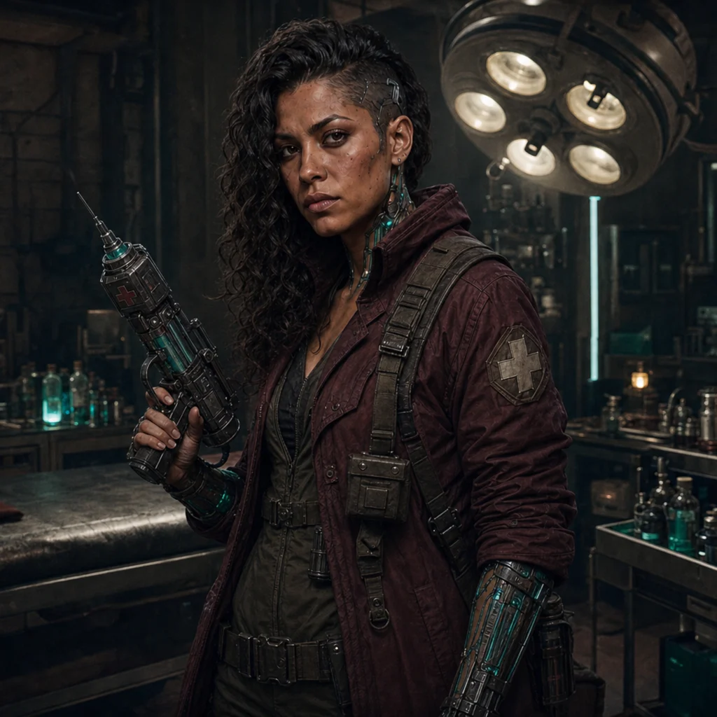 Cinematic Cyberpunk Indoor Scene 03 - Female