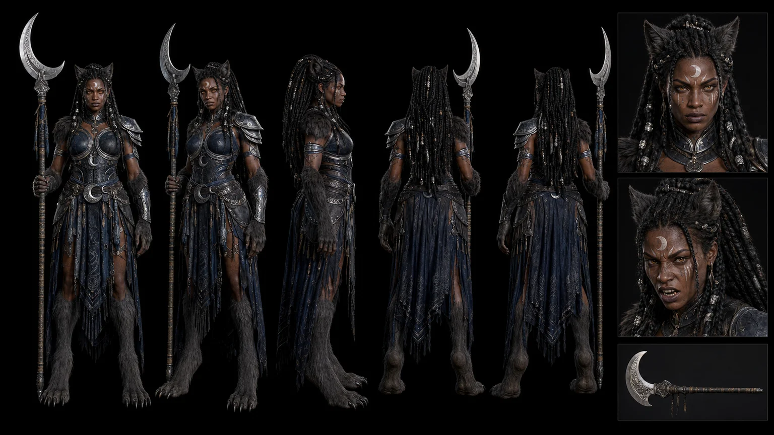 Werewolf Character Reference 01 - Female