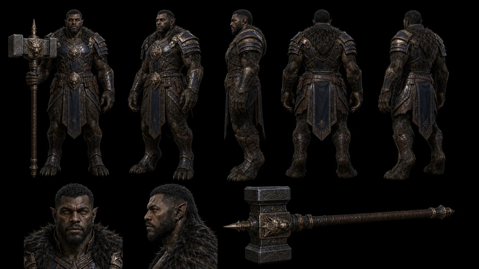 Werewolf Character Reference 04 - Male