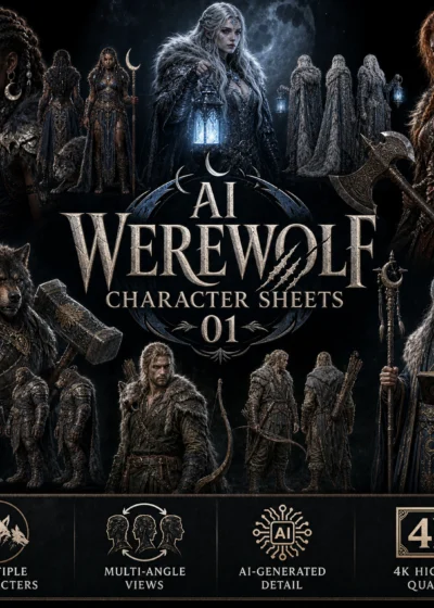 AI Werewolf Character Sheets 01 - Collection Cover
