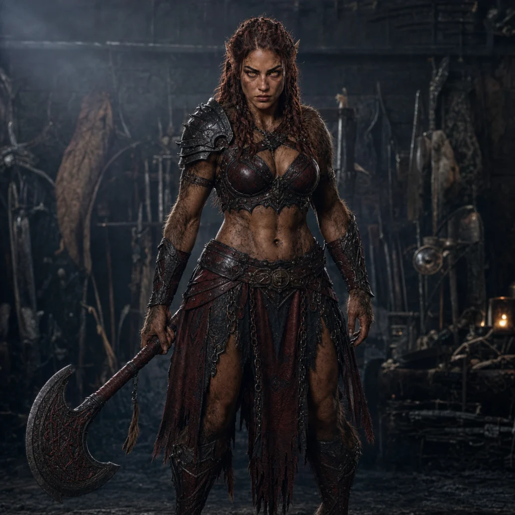 Cinematic Werewolf Indoor Scene 03 - Female