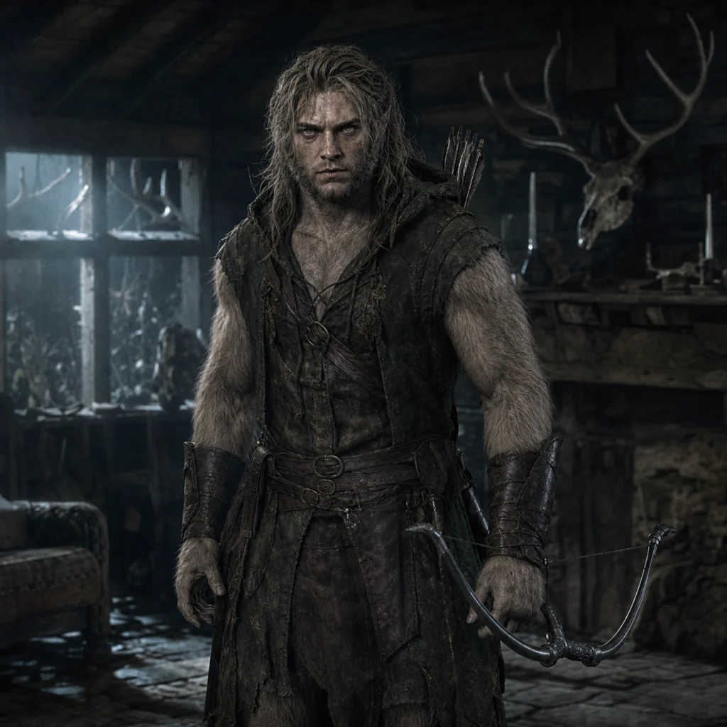 Cinematic Werewolf Indoor Scene 05 - Male